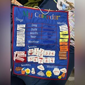 Vintage blue “Rosalina” Velcro calendar